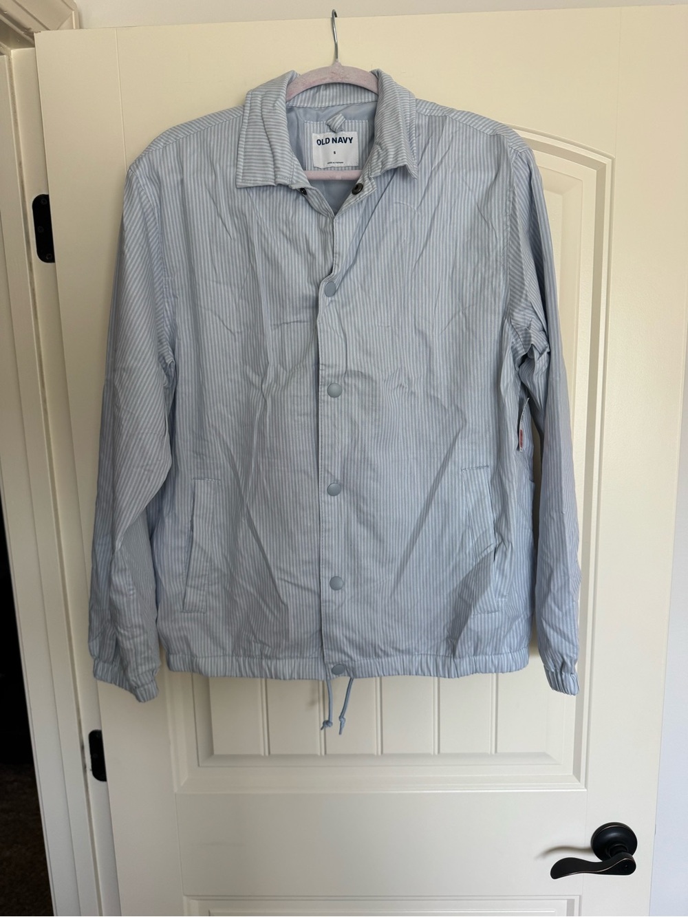 Old Navy Pale Blue Pinstripe Jacket